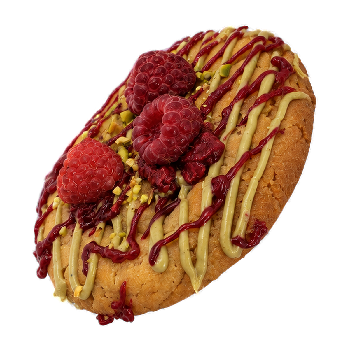 La Framboise Pistache — de trois-quarts
